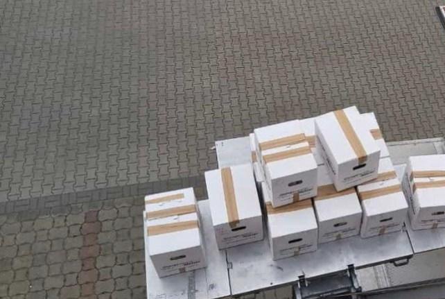 Behördenumzug in Gornau-Erzgeb. mit einem Möbellift